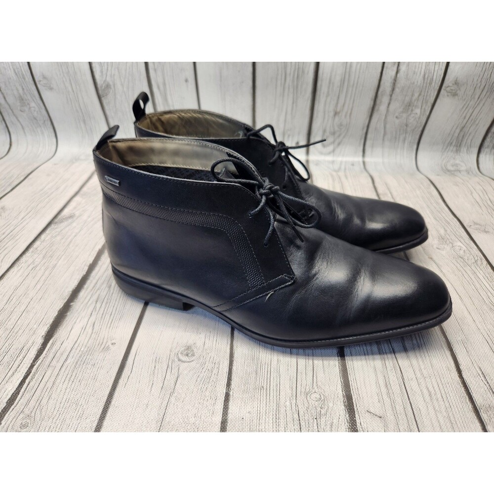 Clarks Gleeson Hi Gore-Tex Boots Mens 10 M Black Leather Ankle Chukka Waterproof - Picture 3 of 12